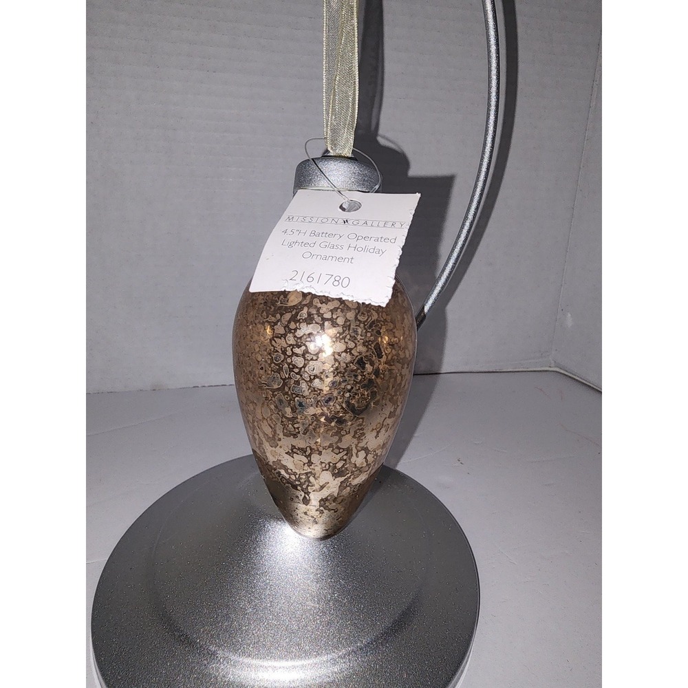Mercury Glass Christmas‎ tree Ornament bulb light up